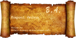 Bagosi Anina névjegykártya